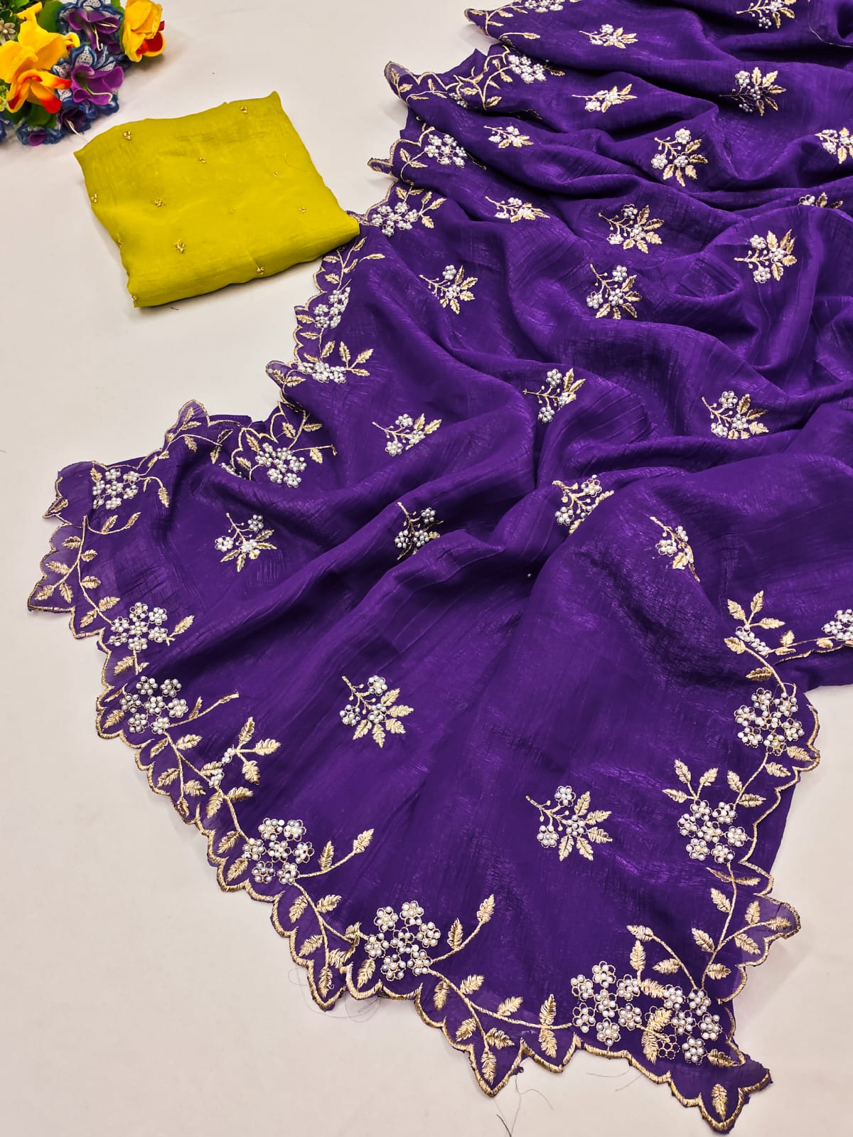 Candy Crush Silk Saree - Image 2