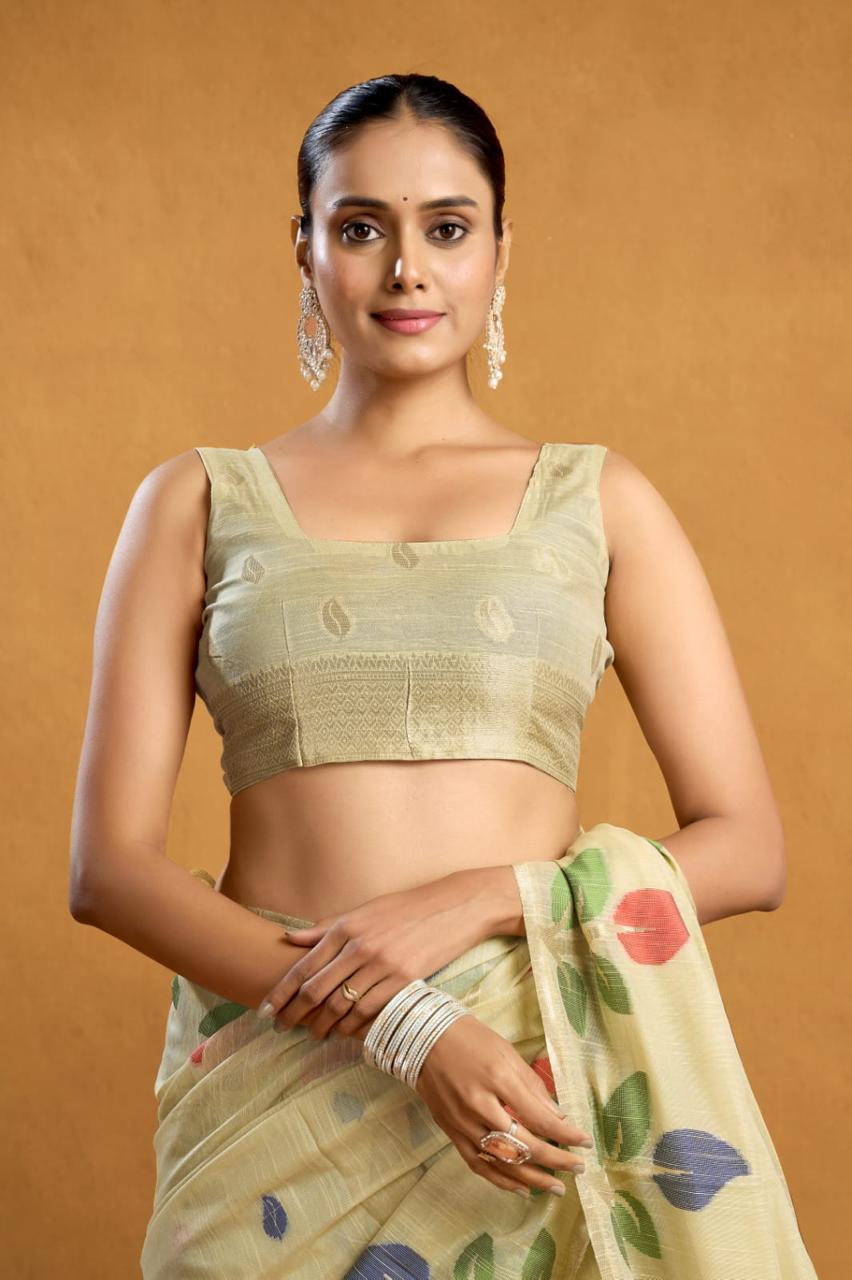 Jamdani Spun Cotton Saree - Image 4