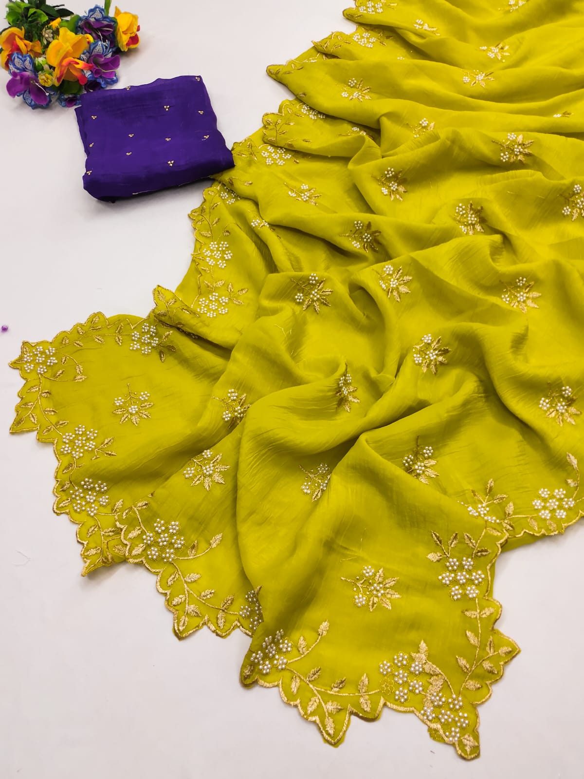 Candy Crush Silk Saree - Image 5