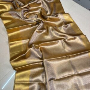 Golden Banarasi Tissue Soft Silk Saree