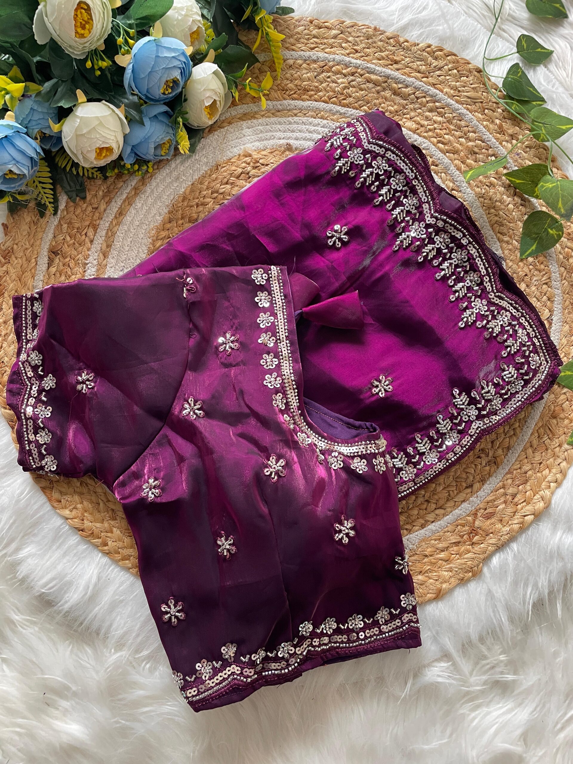 Pure Soft Zimmy Choo Silk Saree - Image 5