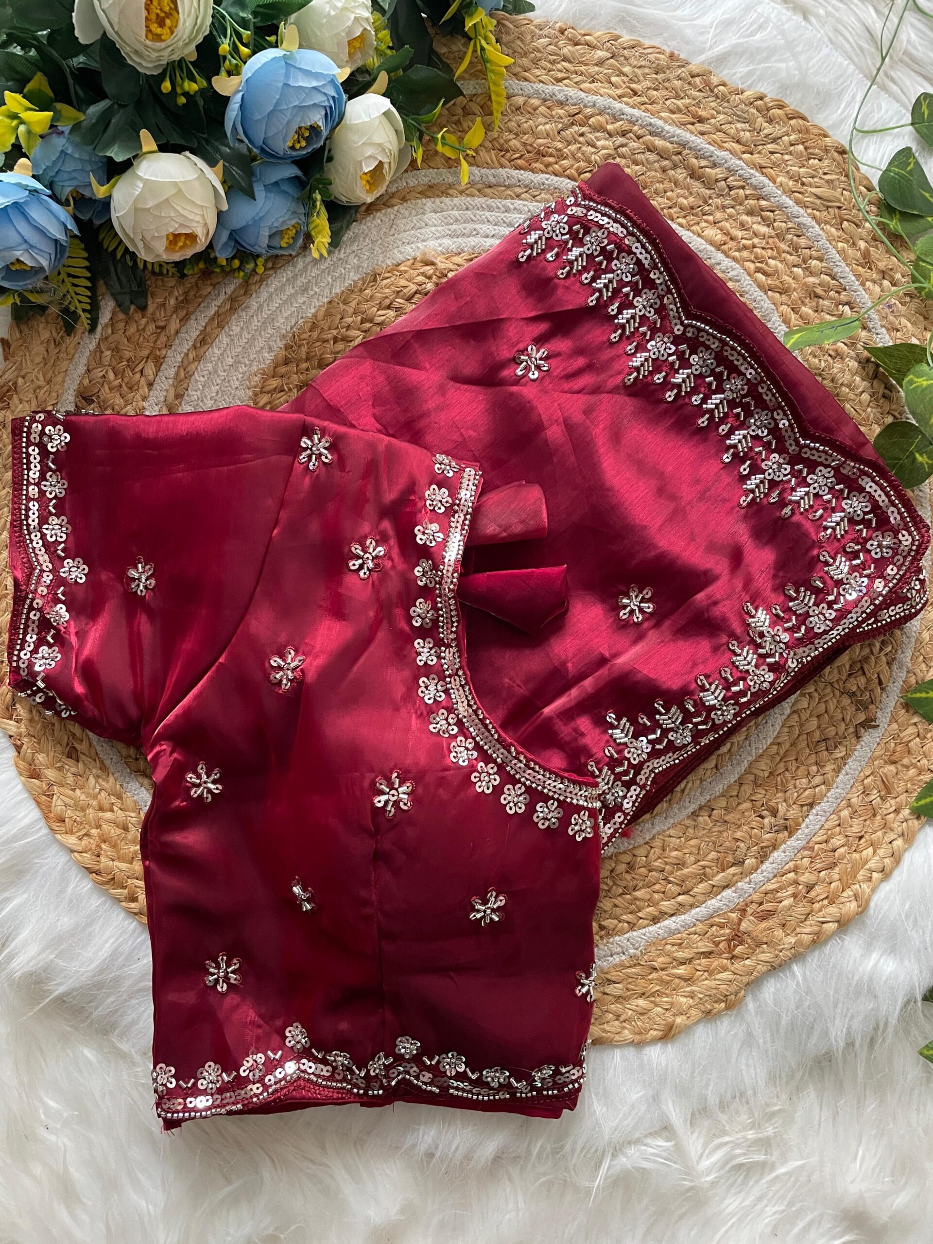 Pure Soft Zimmy Choo Silk Saree - Image 4