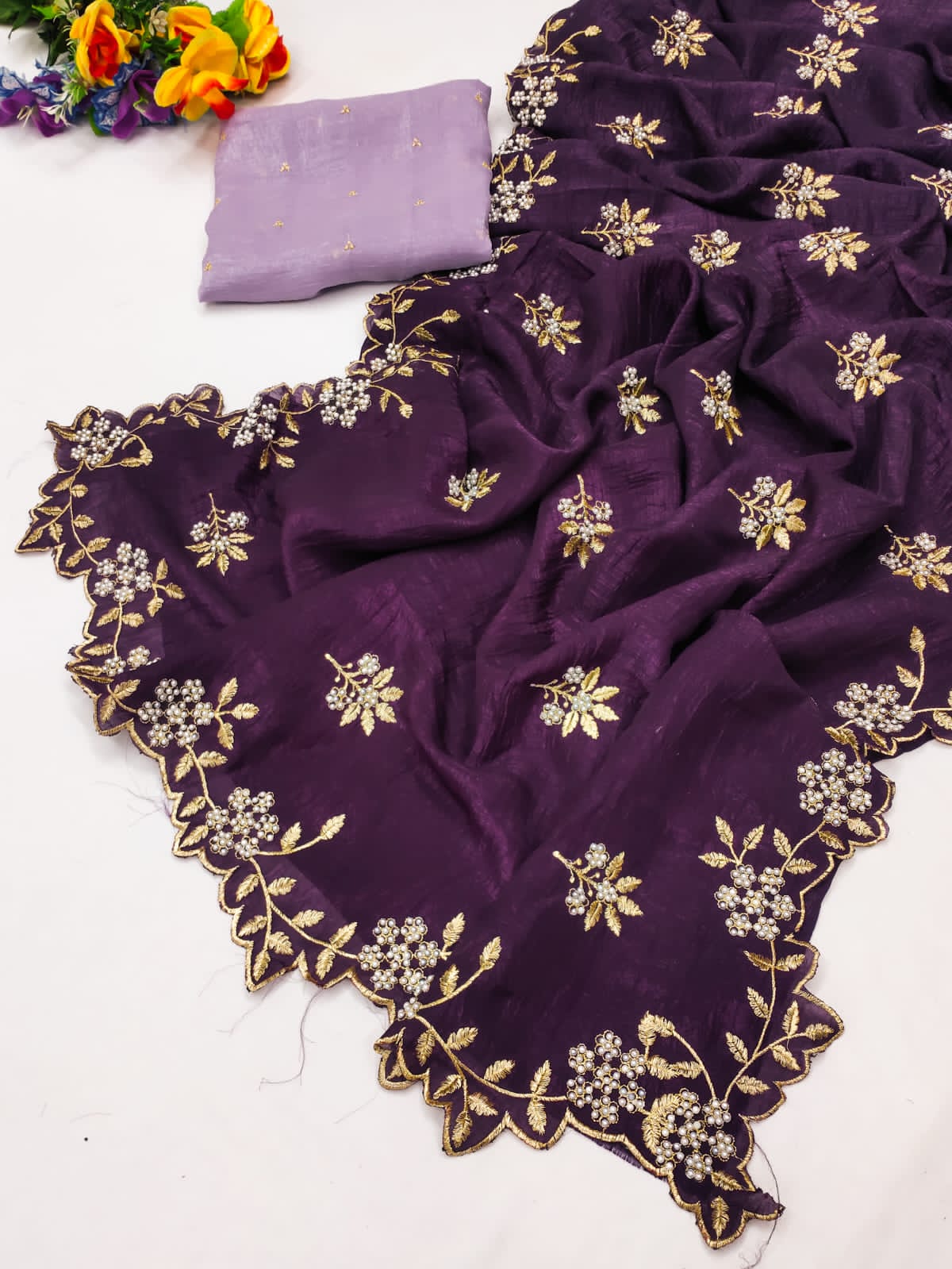 Candy Crush Silk Saree - Image 6