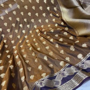 Fancy Banarasi Semi Katan Georgette Saree