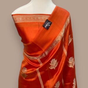 Banarasi Dyble Raw Mango Soft Silk Saree