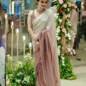 Rainbow Glow Party Saree