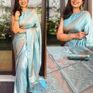 Soft Lichi Silk Saree with Rich Jacquard Work
