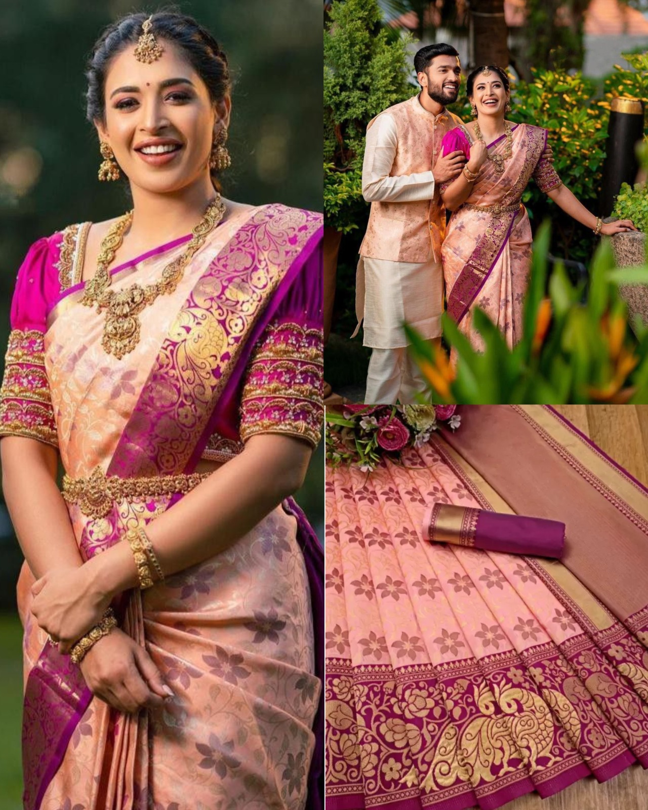 Royal Charm Lichi Silk Saree - Image 2