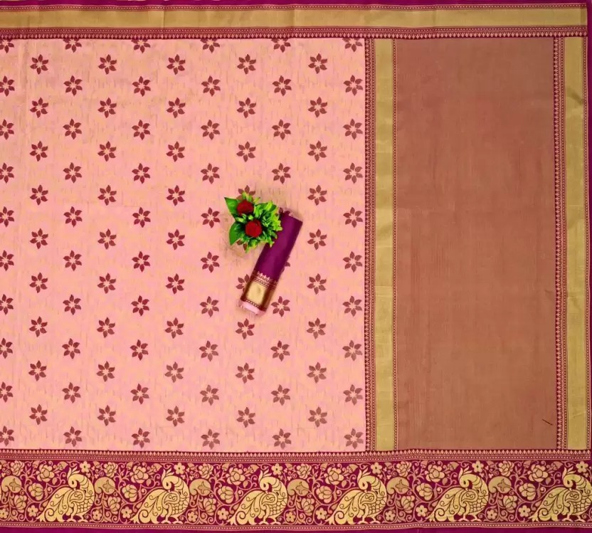 Royal Charm Lichi Silk Saree - Image 3