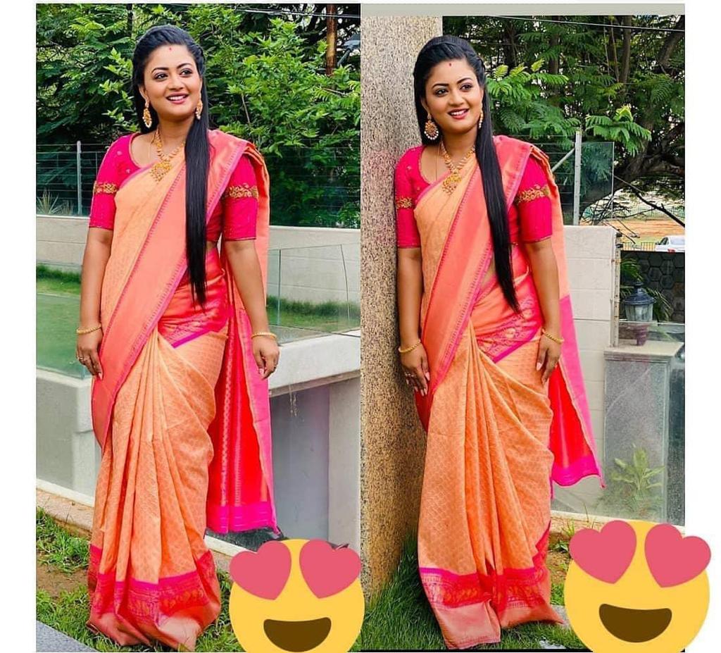 SOFT LICHI SILK BEAUTIFUL SAREE - Image 2