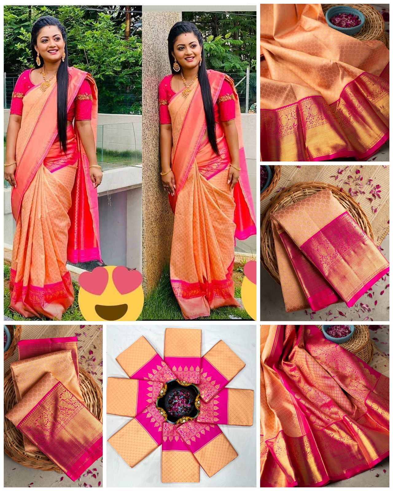 SOFT LICHI SILK BEAUTIFUL SAREE - Image 3