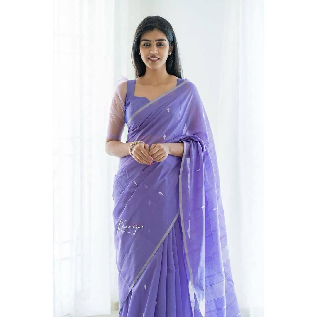 LINEN COTTON SILK SAREE - Image 2