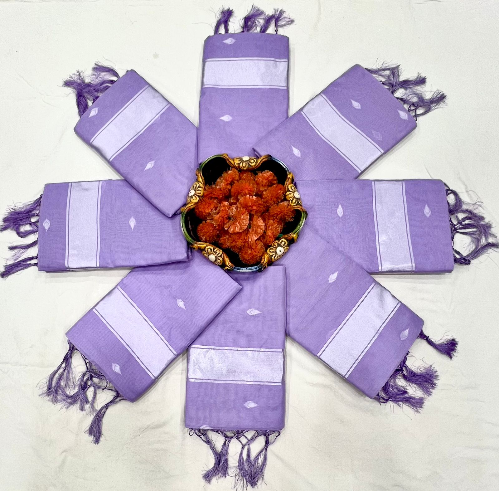 LINEN COTTON SILK SAREE - Image 8