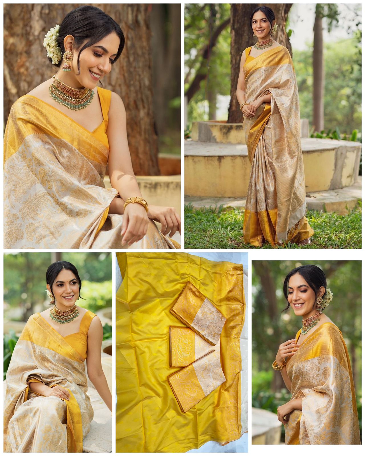 Lichi Silk Saree - Image 4