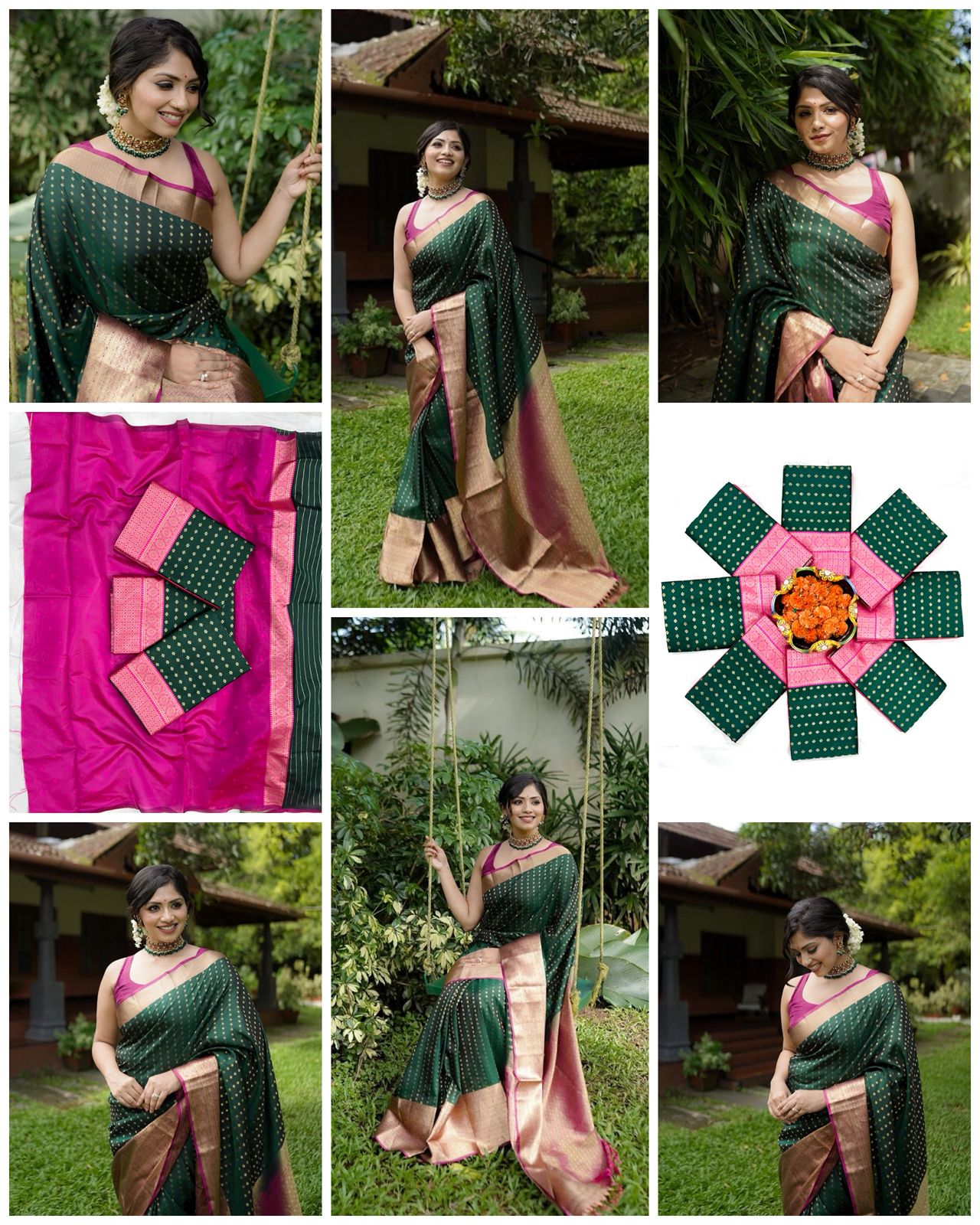 Women's Silk Saree with Unstitched Blouse Piece - Image 7