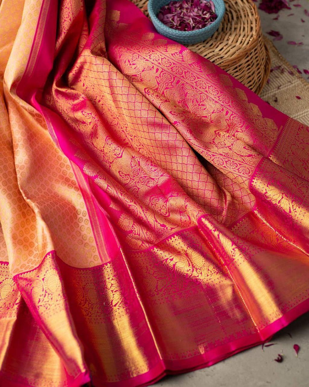 SOFT LICHI SILK BEAUTIFUL SAREE - Image 4