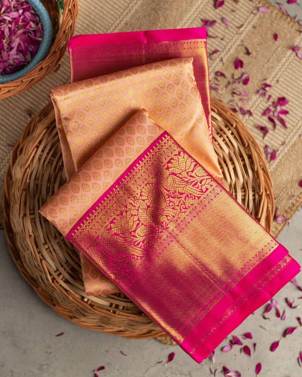 SOFT LICHI SILK BEAUTIFUL SAREE - Image 5
