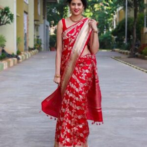 Ruby Silk Saree