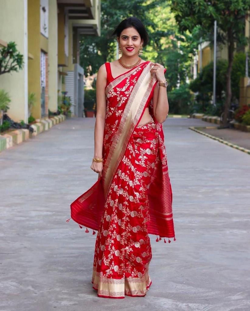 Ruby Silk Saree